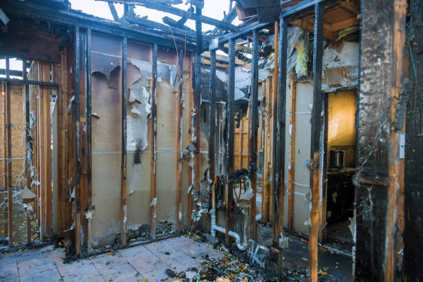 Professional Fire Damage Removal technician working in Gloversville, NY